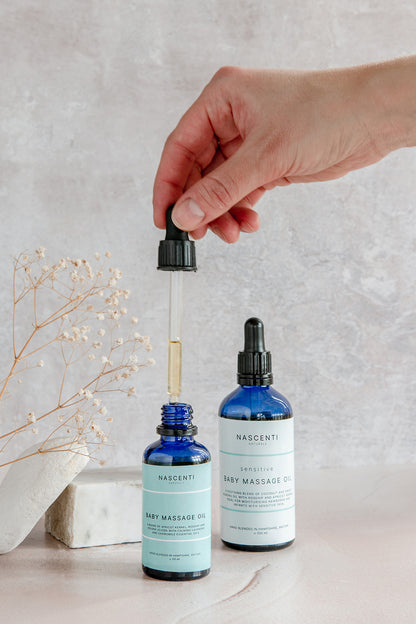 Relaxing Organic Baby Massage Oil with Lavender and Chamomile 50ml