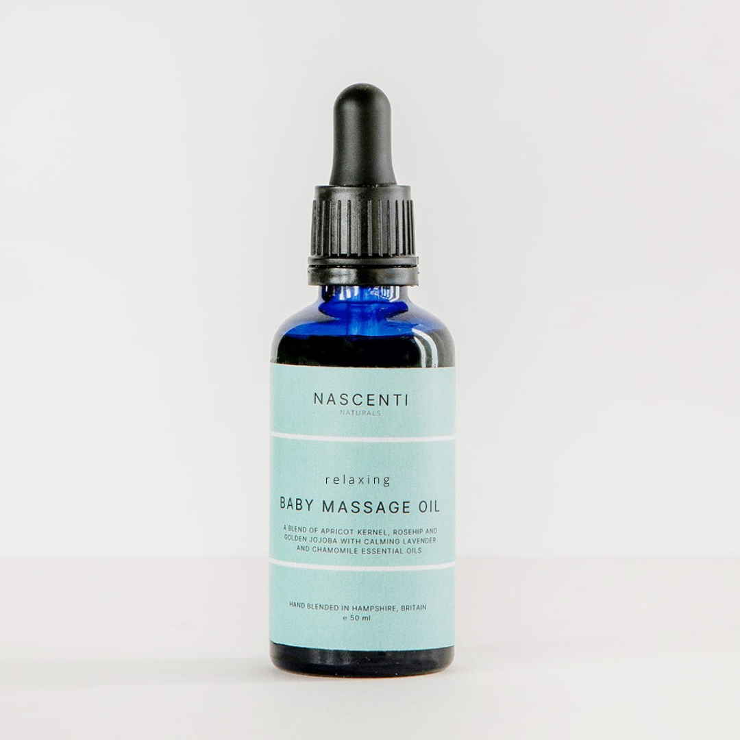 Relaxing Organic Baby Massage Oil with Lavender and Chamomile 50ml