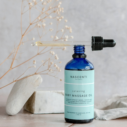 Relaxing Organic Baby Massage Oil with Lavender and Chamomile 100 ml